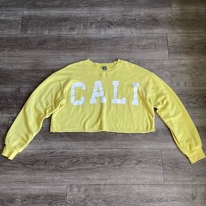 Wild Fable by Target | Yellow ‘CALI’ | Cropped long sleeve | Large